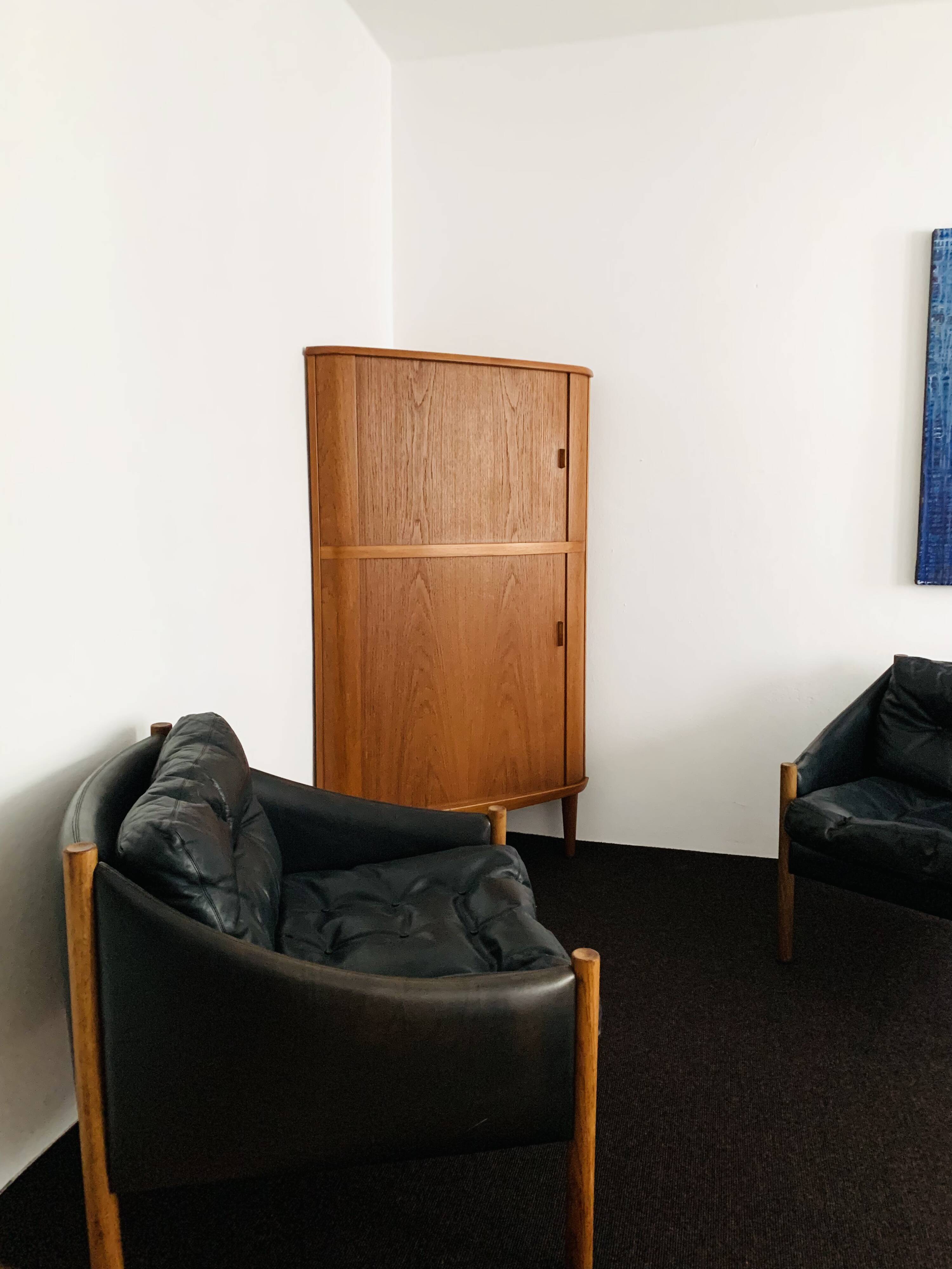 Teakwood Corner Cabinets by Arne Hovmand-Olsen for Skovmand and Andersen