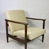 Beige boucle armchair , 1970s