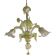 Floral Green Leaves and Milky "Calle" Chandelier