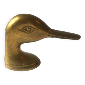 Brass bottle opener duck head