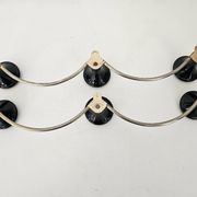 Set of 2 wave effect coat racks (3 hooks) from the 1960s.