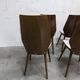Set of 6 Baumann model 840 G2S chairs in varnished mahogany finish, 1963