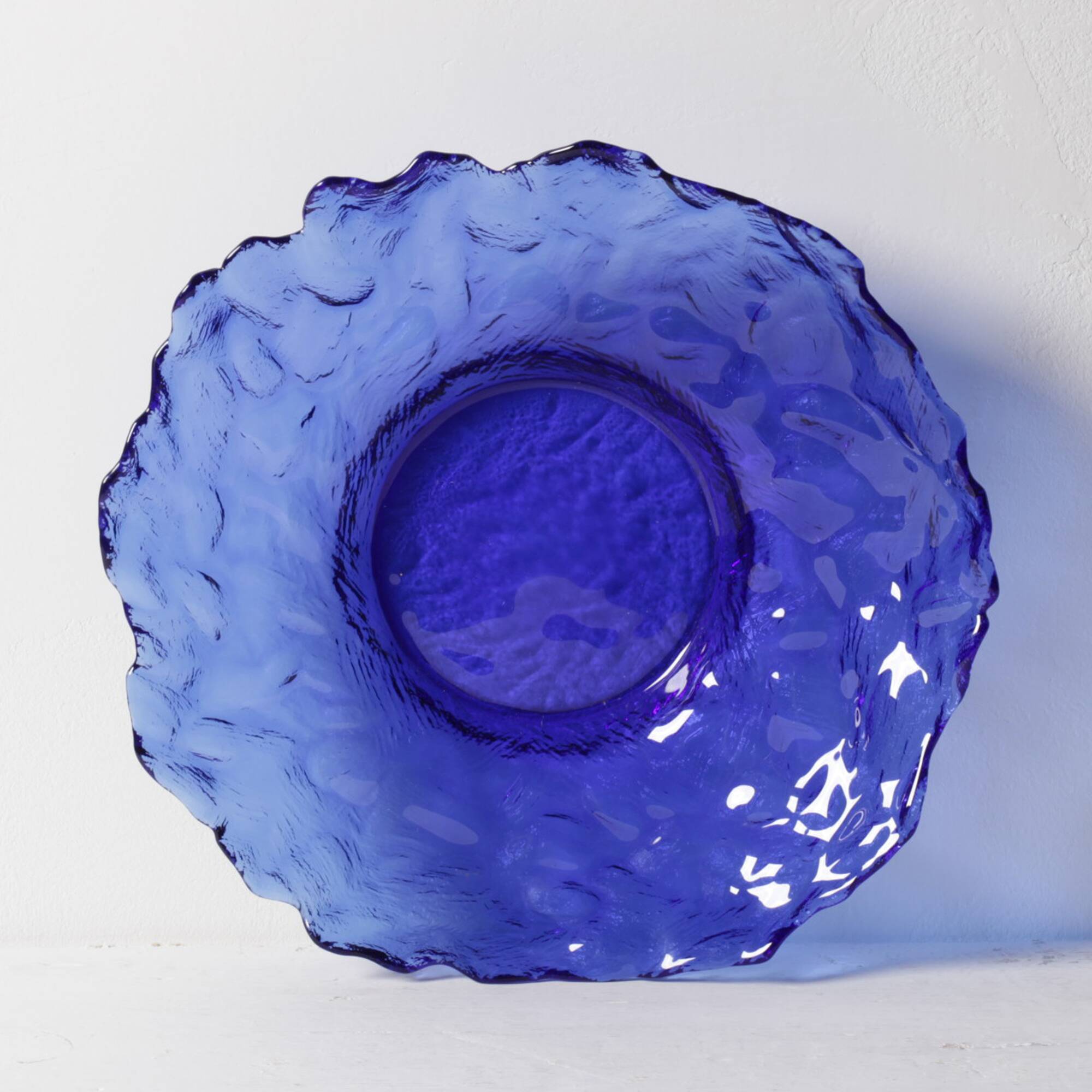 Cobalt Blue Glass Bowl by Uno Westerberg / Pukeberg / Sweden / 1970s