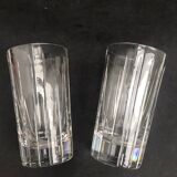 2 Christofle crystal glasses
