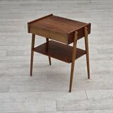 1970s, Swedish side table by AB Carlstrom with drawer, teak wood.