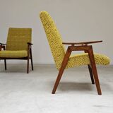 Paire de fauteuils Jaune par Jaroslav Smidek pour Ton (Thonet) Expo 58