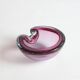 Murano glass purple bullicante trinket bowl, 1960s