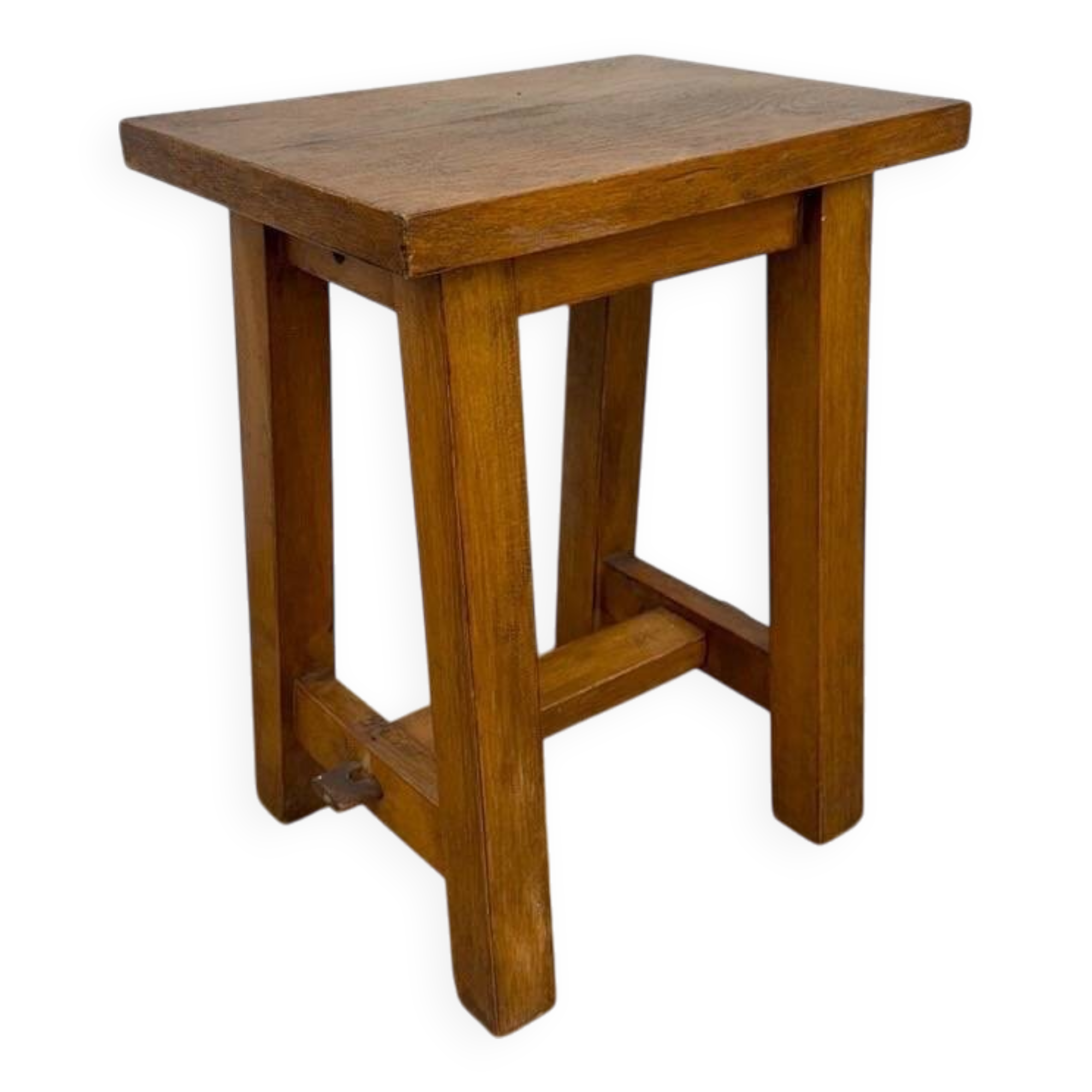 Vintage solid oak stool