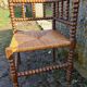 Straw corner chair