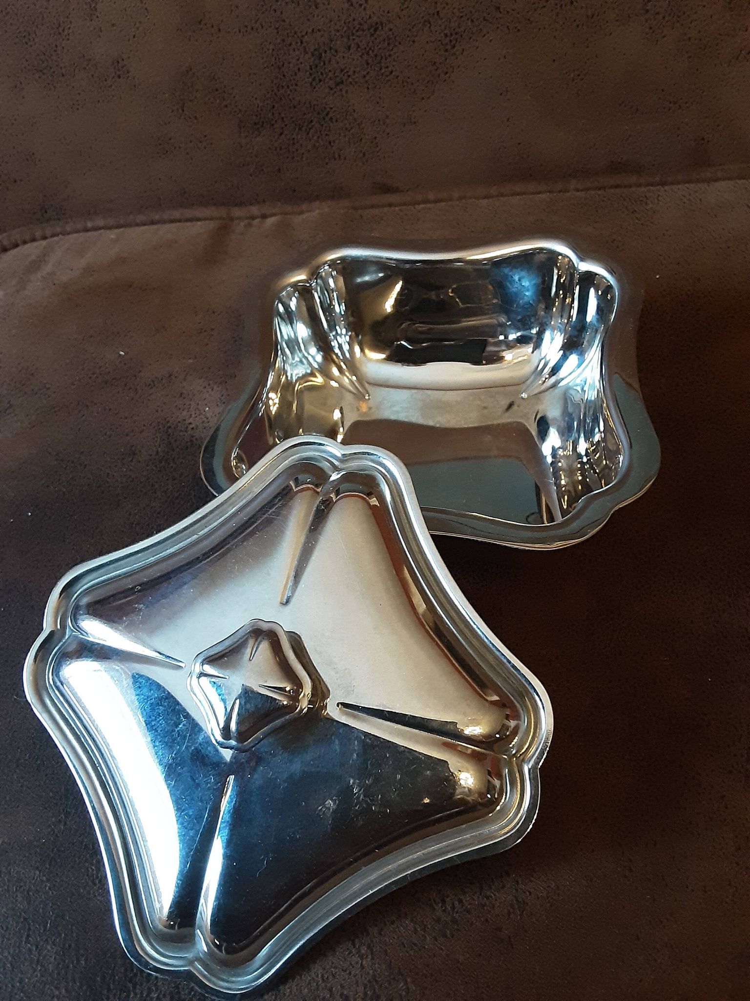 Vintage metal sugar bowl