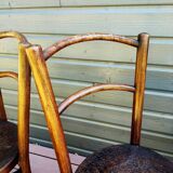 Ensemble de 4 chaises bistrot années 50