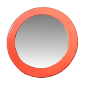 Miroir rond orange vintage SYLA – Pop Art / Space Age années 70 – Ø 46 cm ​