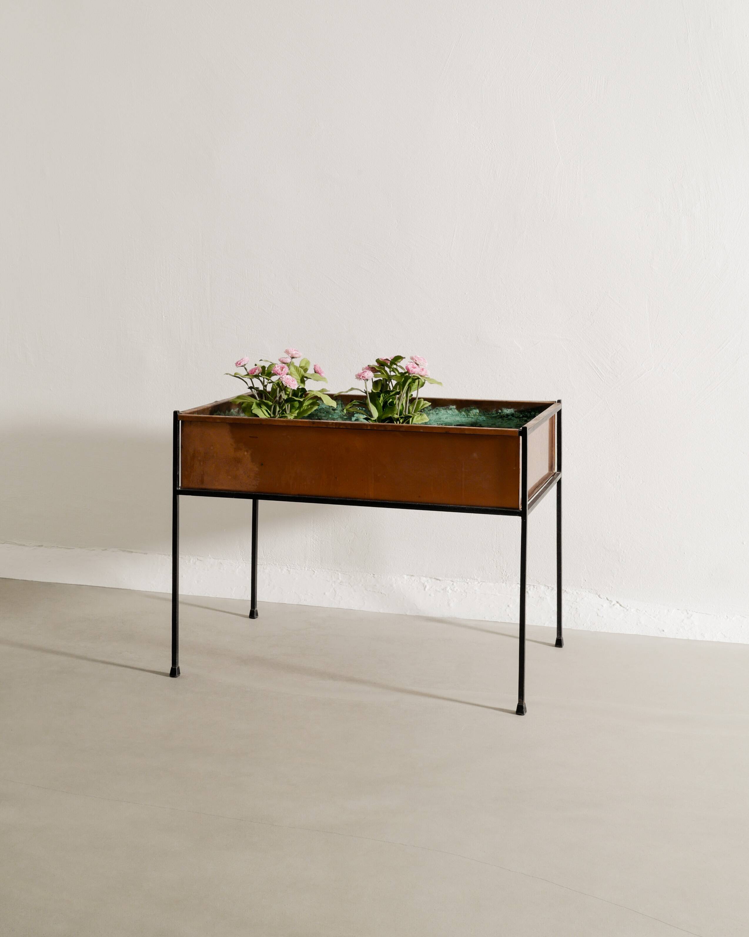 Swedish Mid Century Copper Metal Planter Hans-Agne Jakobsson, 1950s