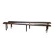 Pair of 3m solid oak farmhouse benches