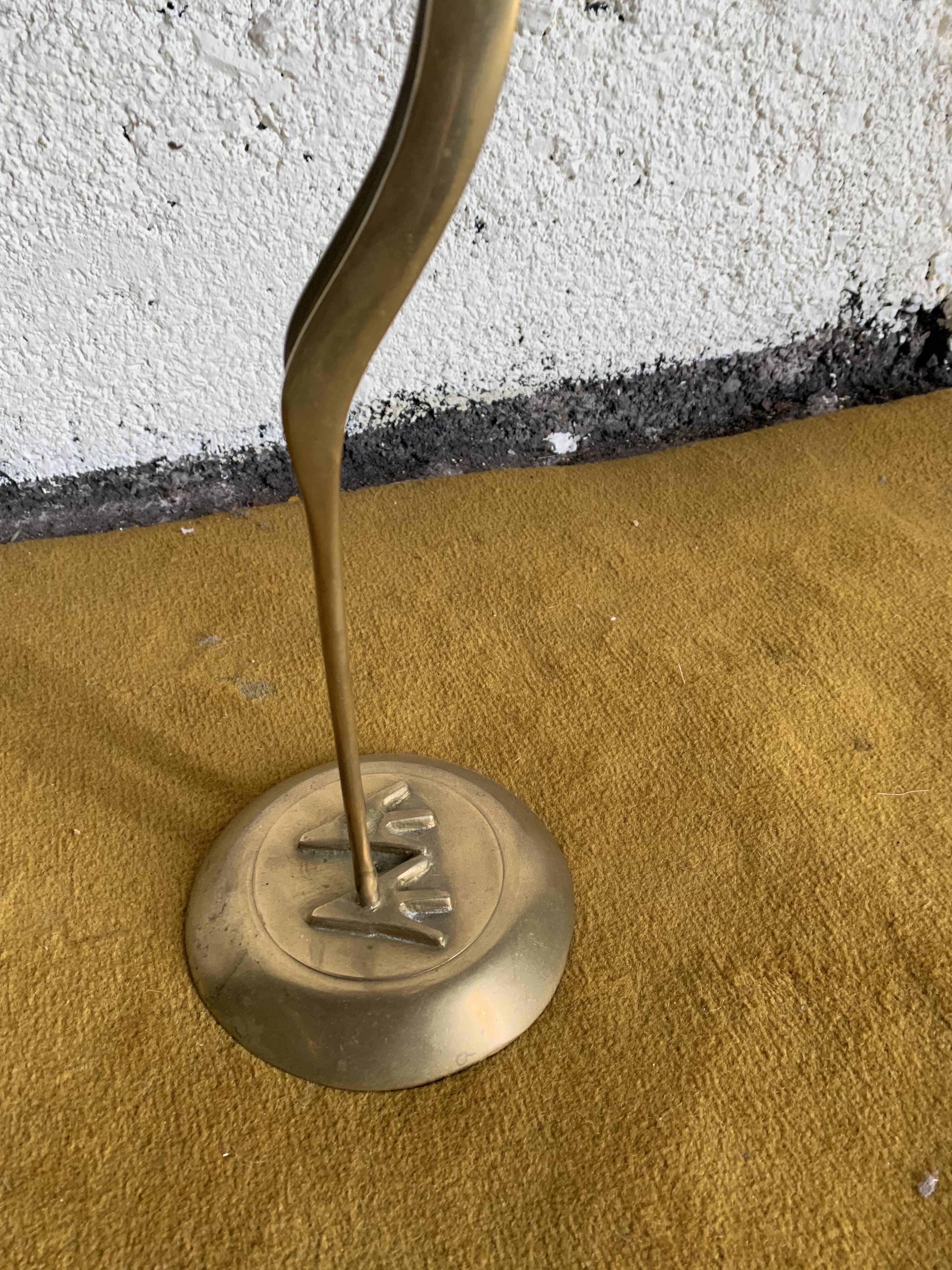 Pink flamingo in brass