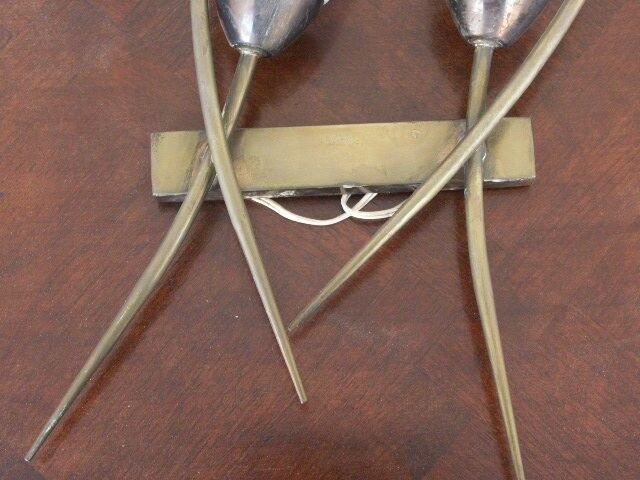 Paire d'appliques en bronze 1960