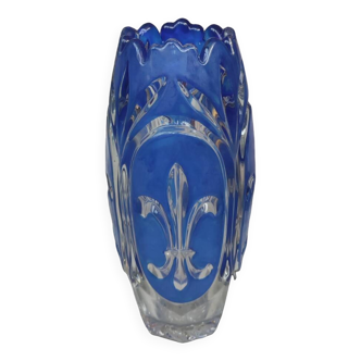 Old vase with fleur de lys decor