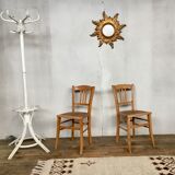 Pair of chairs lutherma troquet bistro brasserie bohème vintage 1950 old bentwood old french