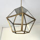 Vintage glass and brass pendant light