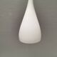 French hanging lamp in milky white glass, model gin fizz, produced by sce