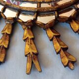 Sun mirror in gilded wood, 60x52 cm