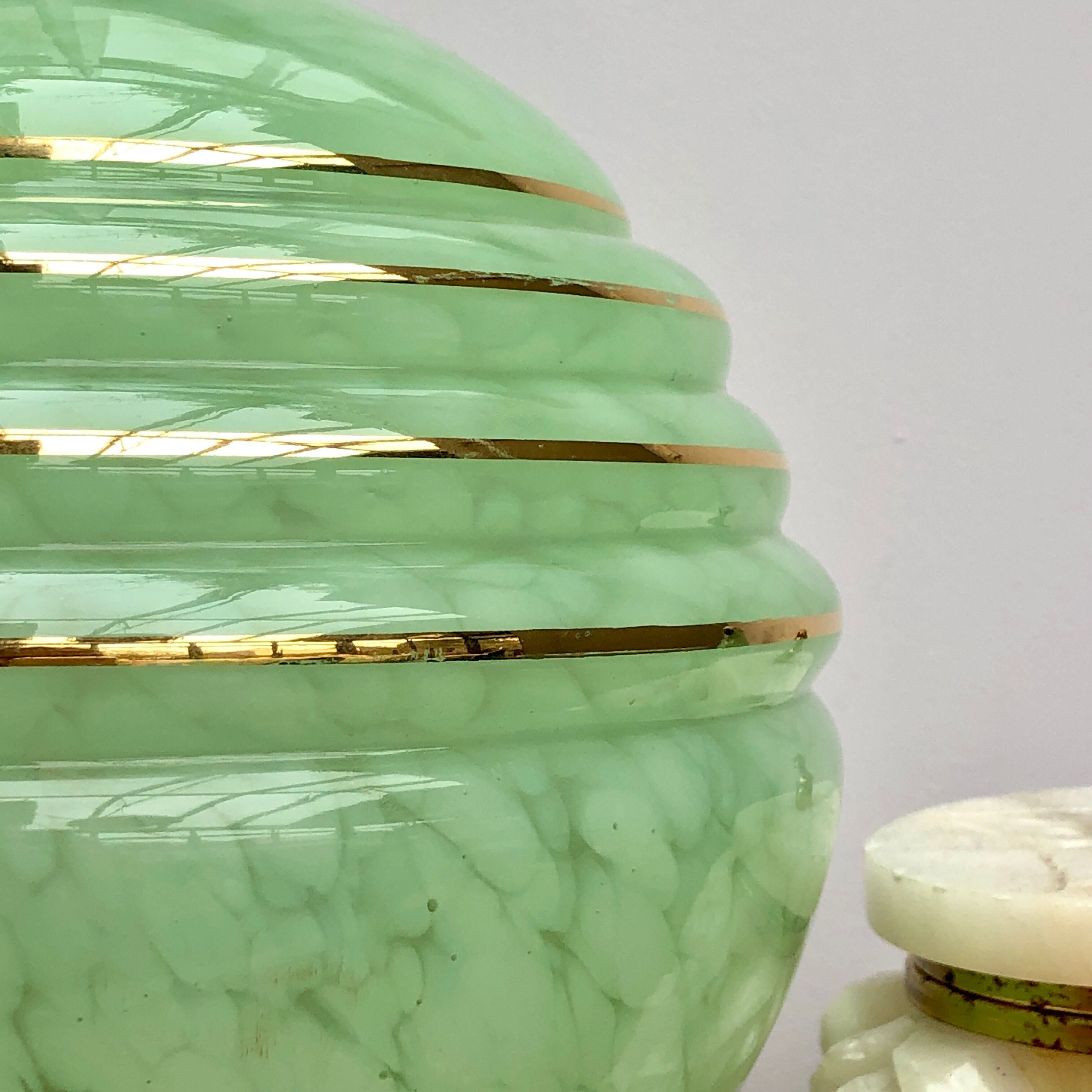 Clichy mint glass hanging lamp