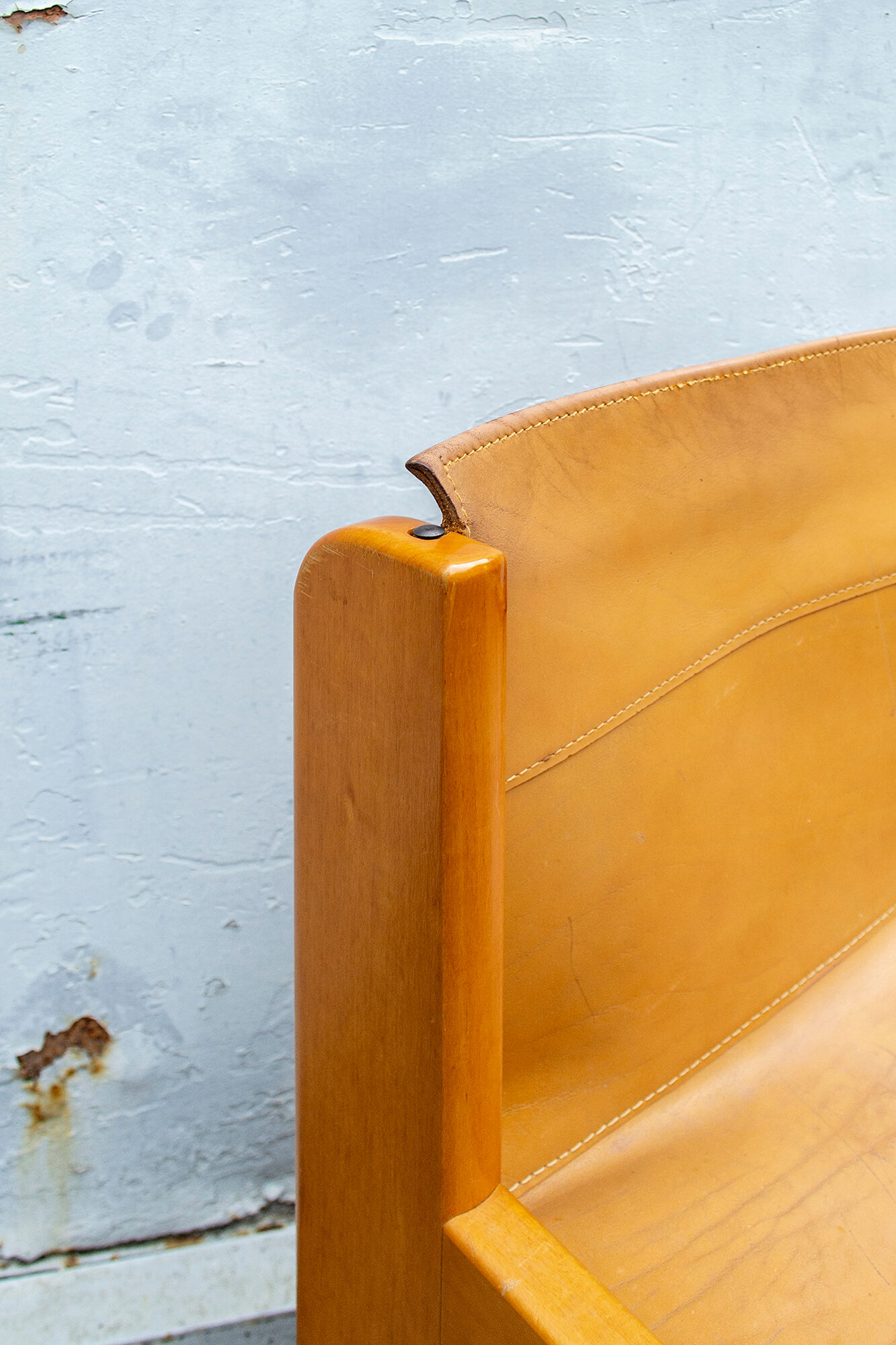 Beech and leather chairs by Ibisco Italia 1960