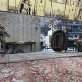 Brasserie mirror art nouveau style eglomised glass