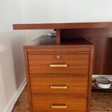 Large oak desk with double pedestal - 1950