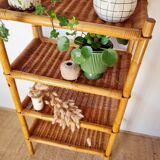 Vintage rattan shelf - bookcase