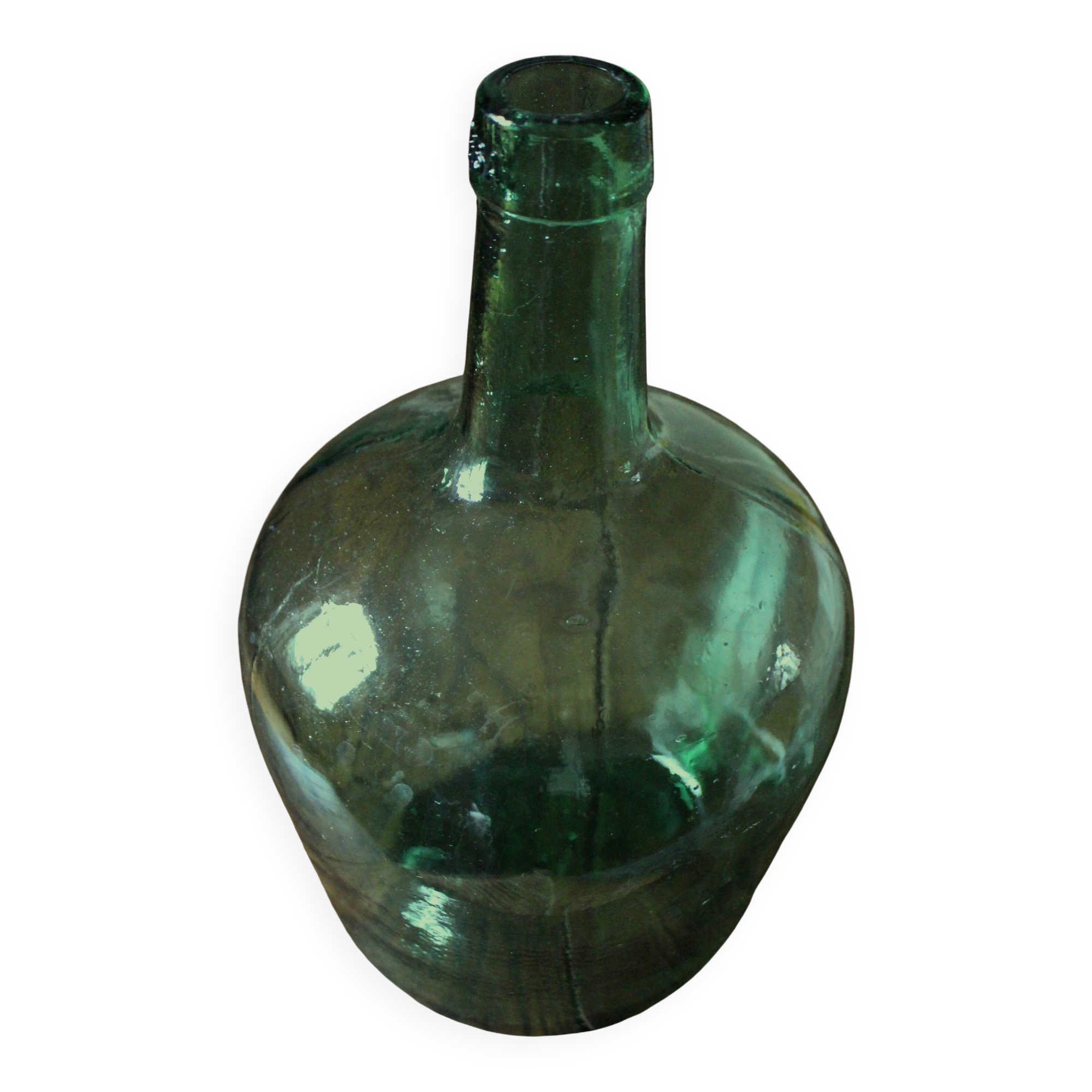 Bonbonne dame jeanne Viresa verre vert