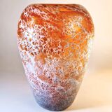 Blown glass vase – sea foam effect