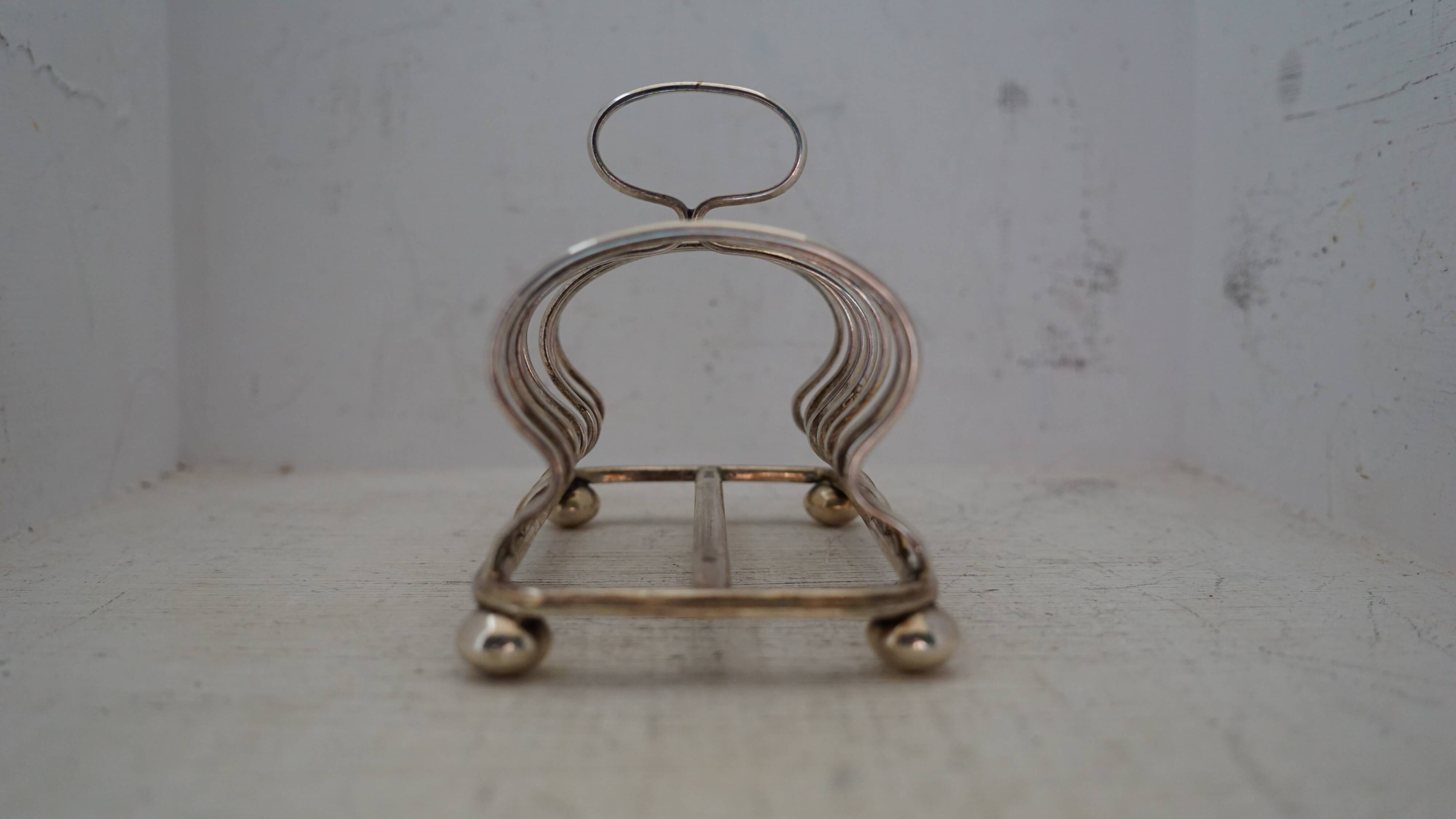 Butter dish and toaster English silverware