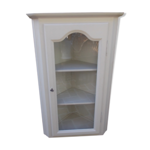 vitrine d'angle en bois