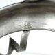 Sugar bowl, postmodernism, silver-plated brass, glass, HEFRA, Poland, 1970s