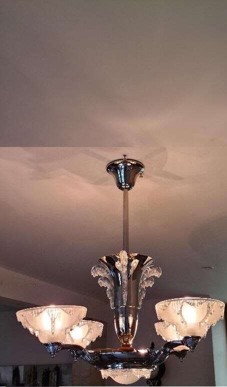 Ezan art deco chandelier with 4 arms of light