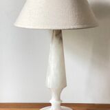Vintage geometric alabaster stone lamp