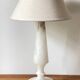 Vintage geometric alabaster stone lamp