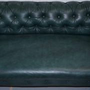 Victorian restored leather Chesterfield sofa 1890 Cornelius V Smith with springs
