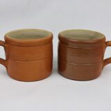 Set of 2 French stoneware cups