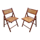 Pair of Italian folding chairs in vintage canning
