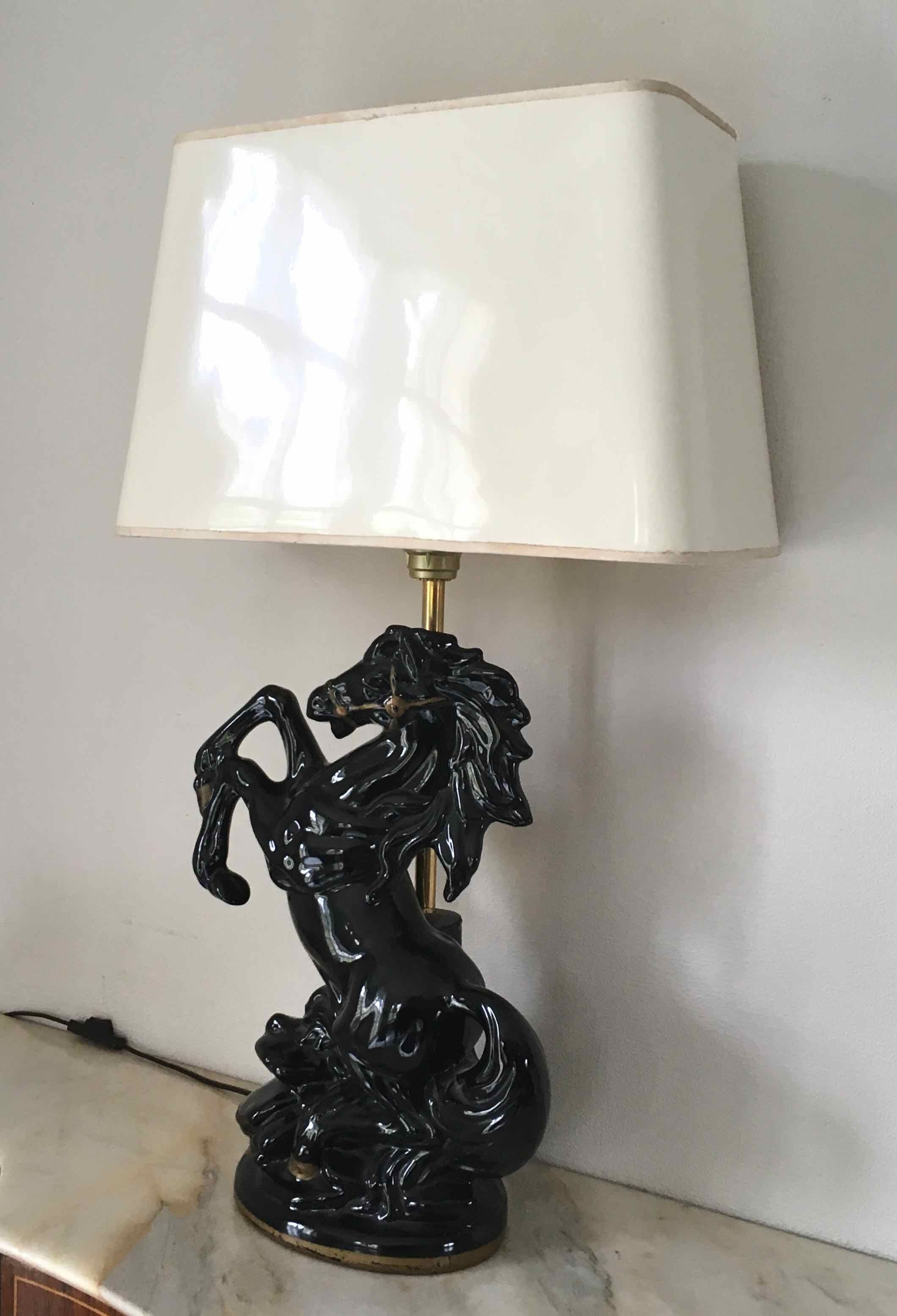 Prancing horse lamp 60s