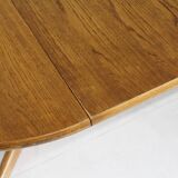 Vintage Danish round extendable dining table, 1960s