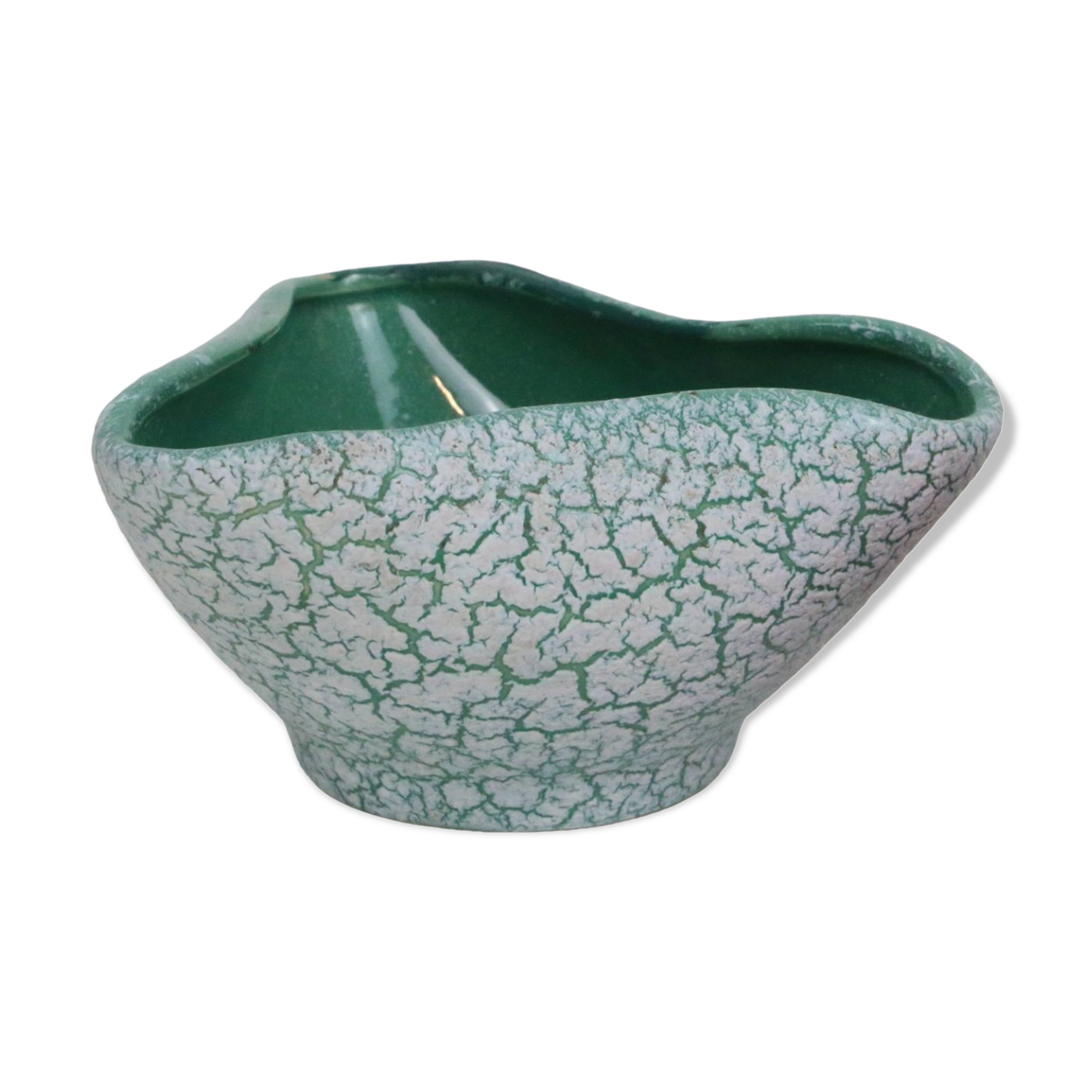 Old ceramic pot cover, attributed to De Bruyn, vintage