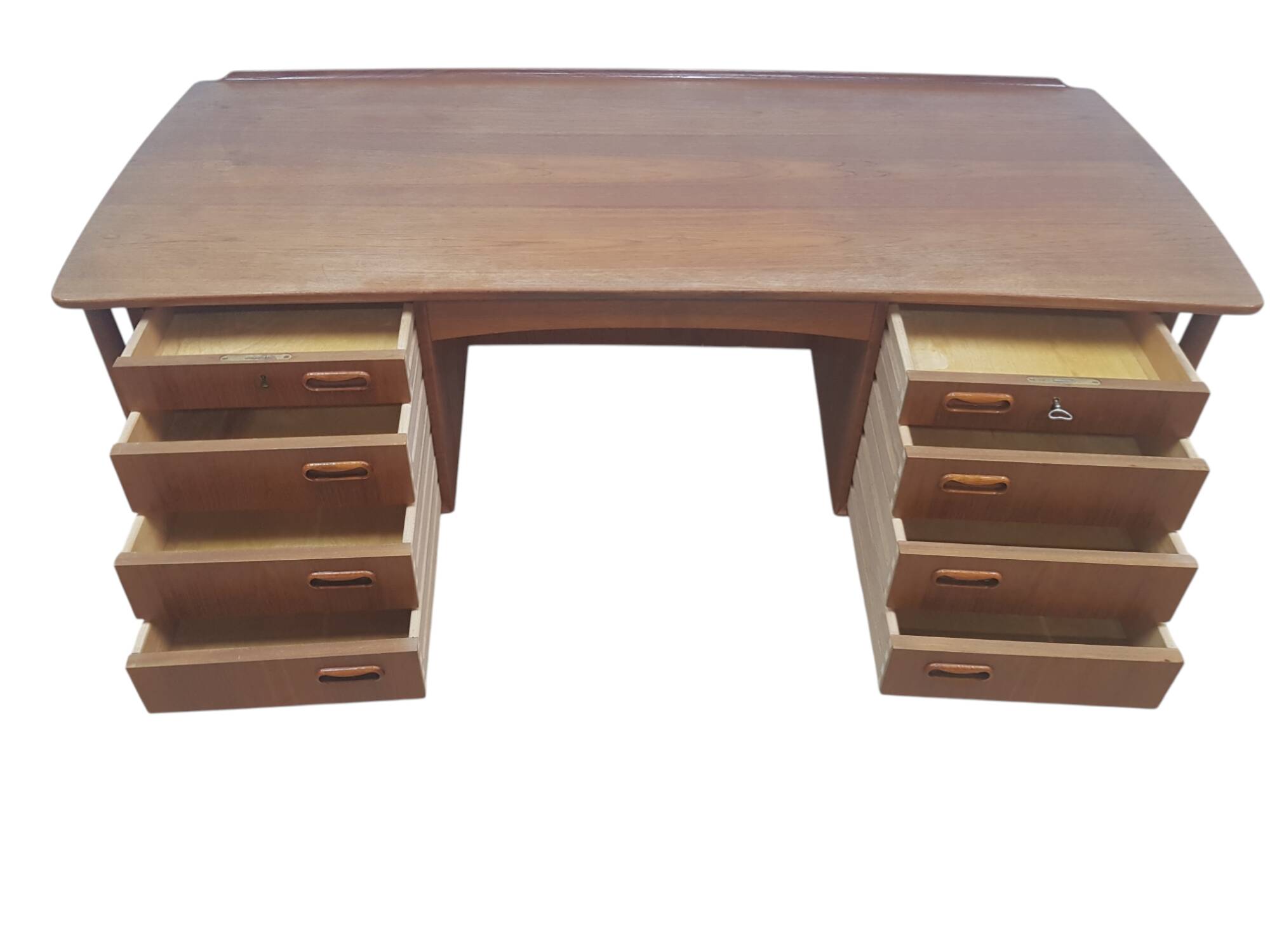 Teak Desk, designed by Svend Aage Madsen for H.P. Hansen, Denmark, 1960s