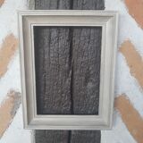 Gray linen patinated rectangular frame