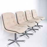 Set of 4 Strafor 451 armchairs by Randall Buck, 1970s