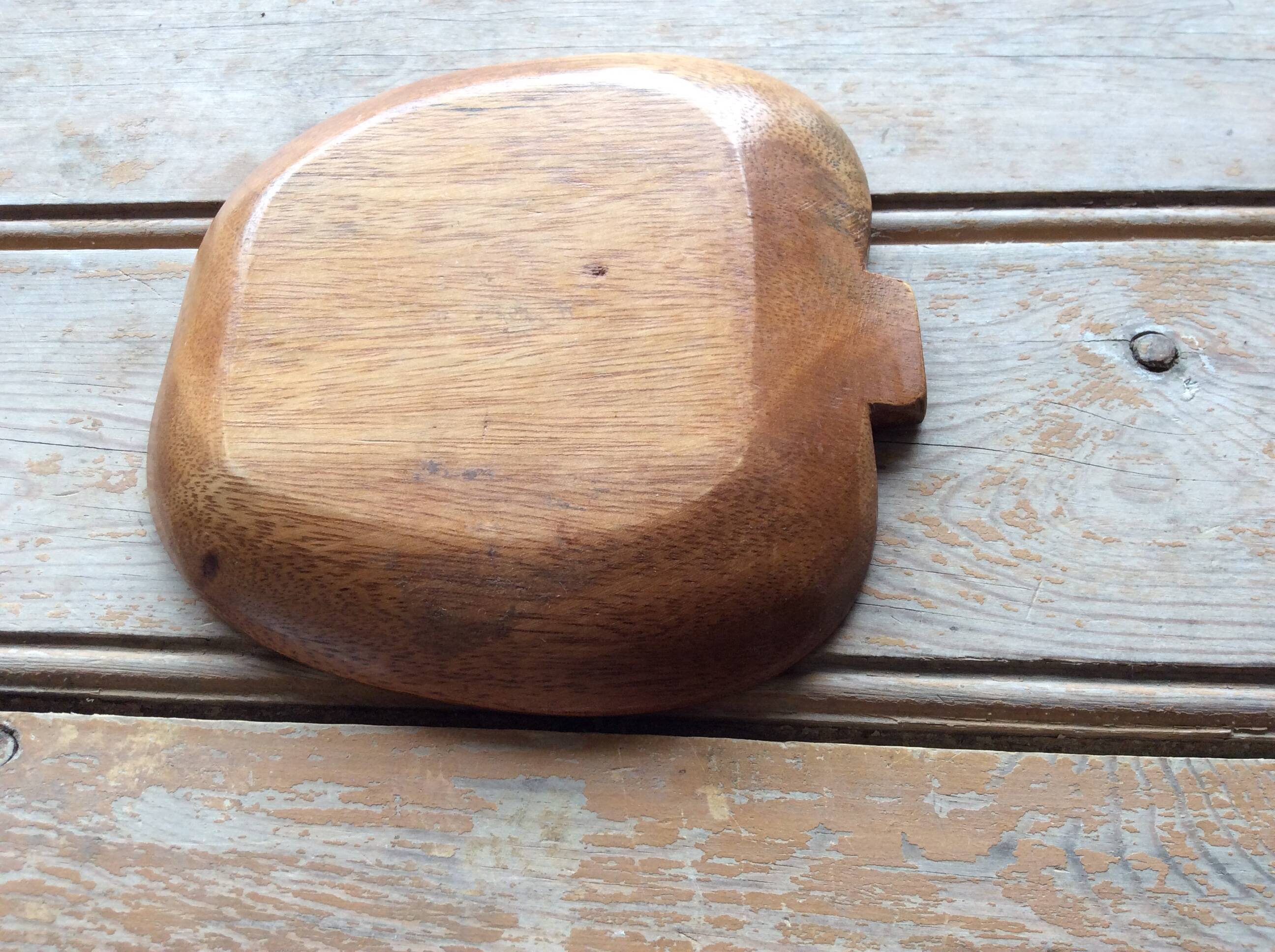 Empty wooden apple pocket