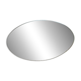 Miroir ovale gravé frise floral