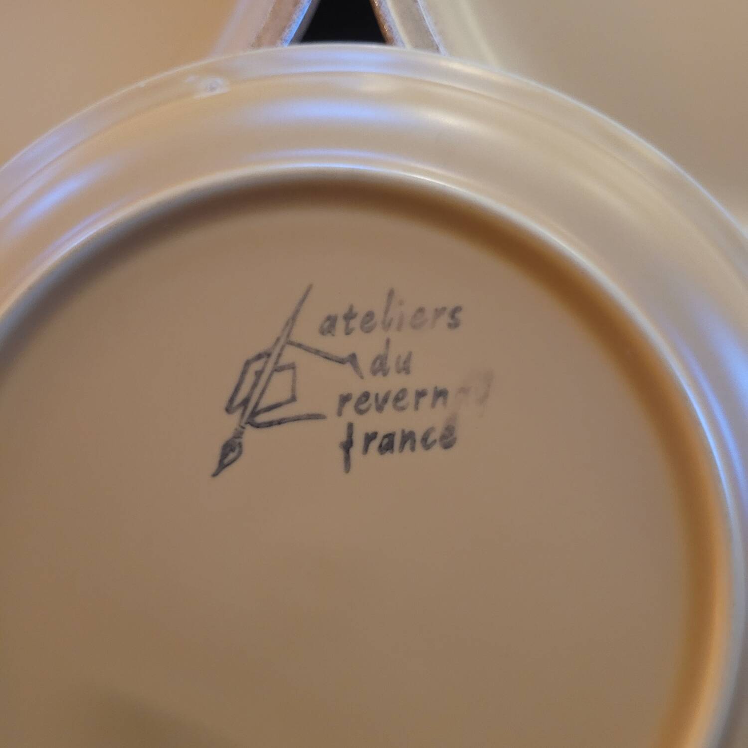 Stoneware dessert plates – Ateliers du Revermont, France – late 20th century